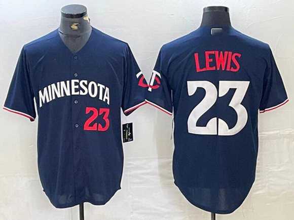 Men%27s Minnesota Twins #23 Royce Lewis Navy Cool Base Stitched Jersey->miami marlins->MLB Jersey